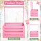 Large Wooden Baby Shower Crate Closet with Handle and Garland, 17.7inch Baby Shower Basket for Newborn Girl Boys Gifts Pregnancy New Parent(Pink)